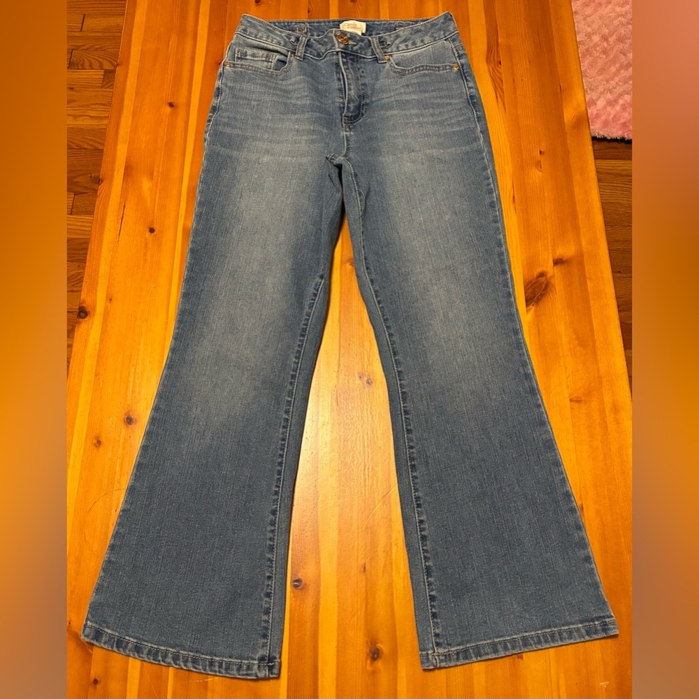 Camila Coelho Blue Crop Flared Jeans
